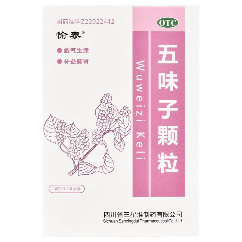 愉泰 五味子颗粒 10g*10袋/盒敛气生津补益肺肾