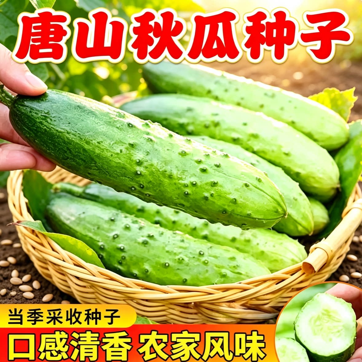 唐山秋瓜种籽水果黄瓜青