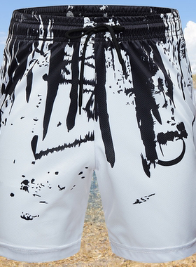 Casual printed sports capris for men时尚休闲印花运动五分裤男