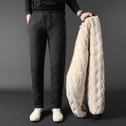 Sweatpan Men Thicken Joggers Warm Outside Pants Winter Men's