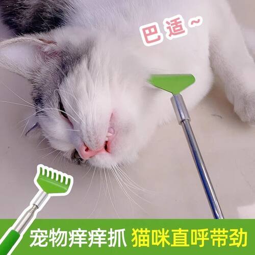 猫咪抓痒玩具伸缩痒痒挠按摩互动猫梳子狗狗解痒梳毛宠物撸猫神器