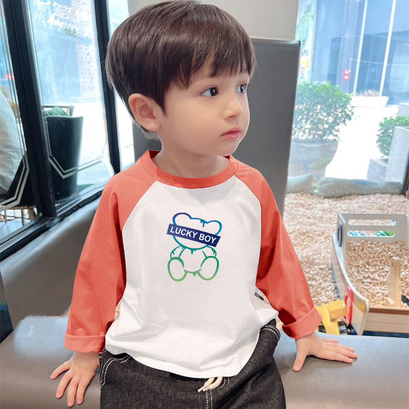 2025男童t恤纯棉长袖儿童男打底春秋中小童插肩春秋薄款圆领潮,童装/婴儿装/亲子装,T恤,淘宝优惠券,粉丝福利购,淘宝优惠卷
