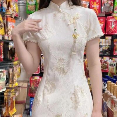 旗袍女夏年轻款礼服2025新款改良日常小个子少女订婚领证平时可穿