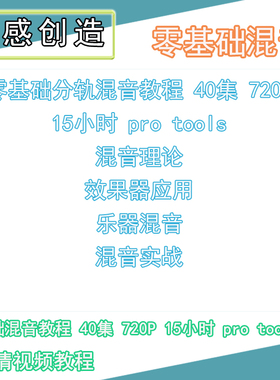 25 零基础分轨后期编曲混音教程 40集 720P 15小时 pro tools