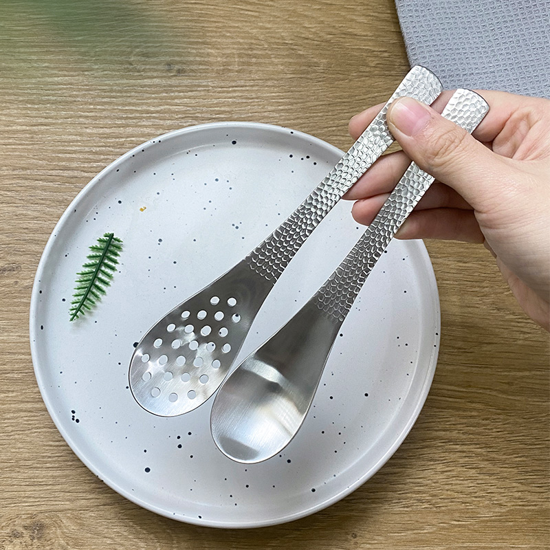 日式锤纹过滤勺汤圆饺子捞勺