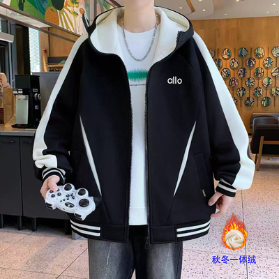 BOAQ加绒秋冬款连帽休闲卫衣学生