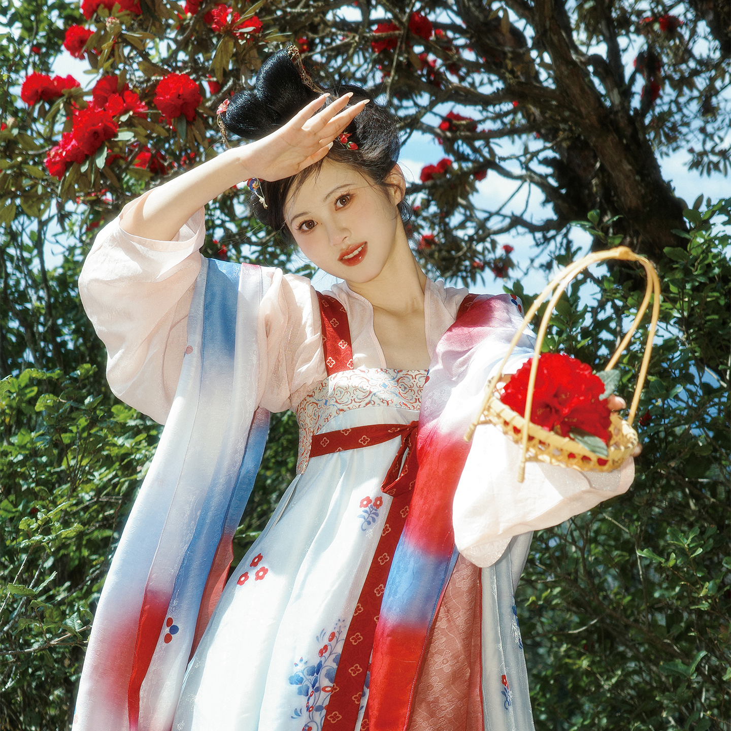 【春和】大唐女儿行 梅花酥 汉服套装上装齐胸裙对襟短衫原创设计