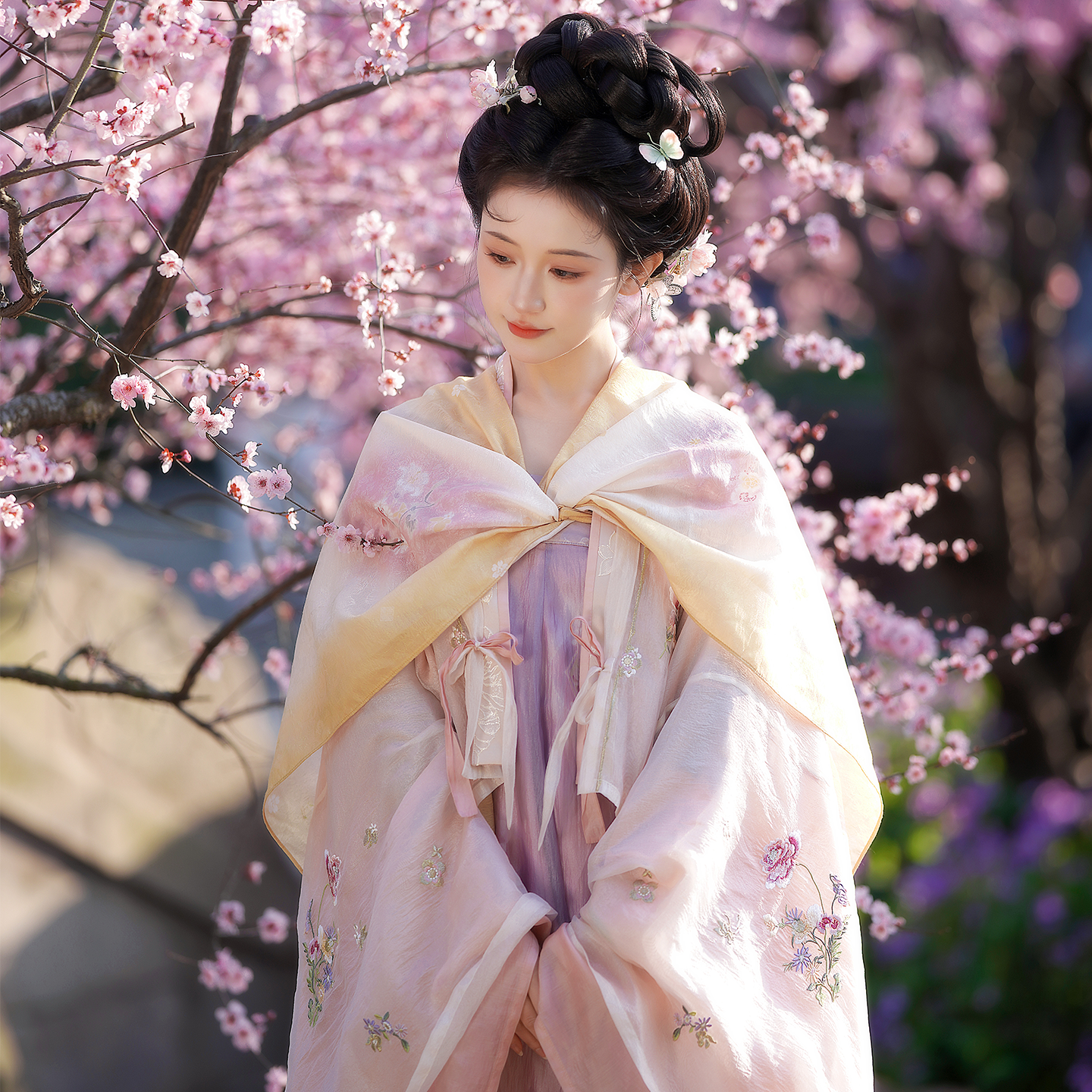 【春和】唐&middot;百花图卷 时时舞 唐制 法门寺披衫 一片式齐胸九破裙