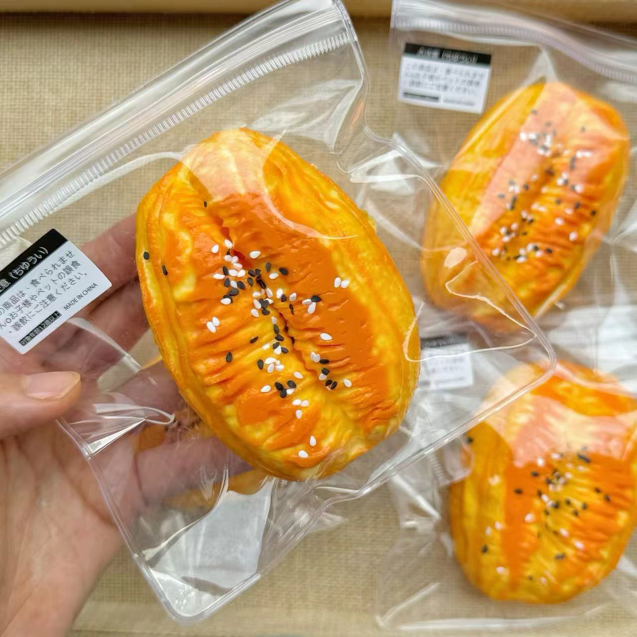 仿真食玩批发食品级硅胶油条捏捏乐硅胶奶油爆浆泥感创意解压玩具