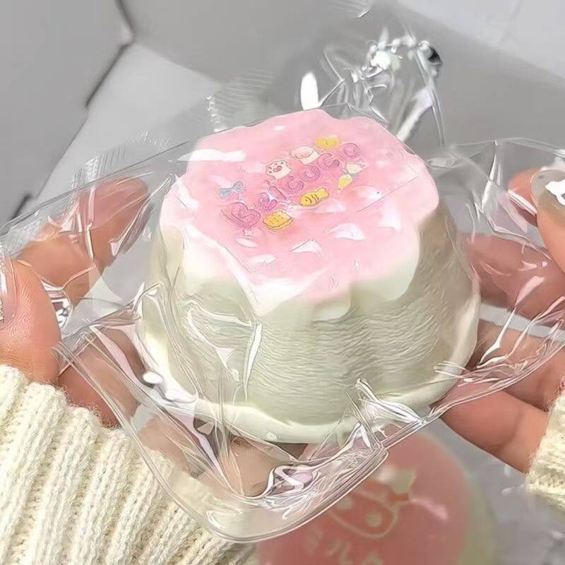 蜜桃撞奶系列手工自制硅胶捏捏乐慢回弹玩具礼物食品级解压神器