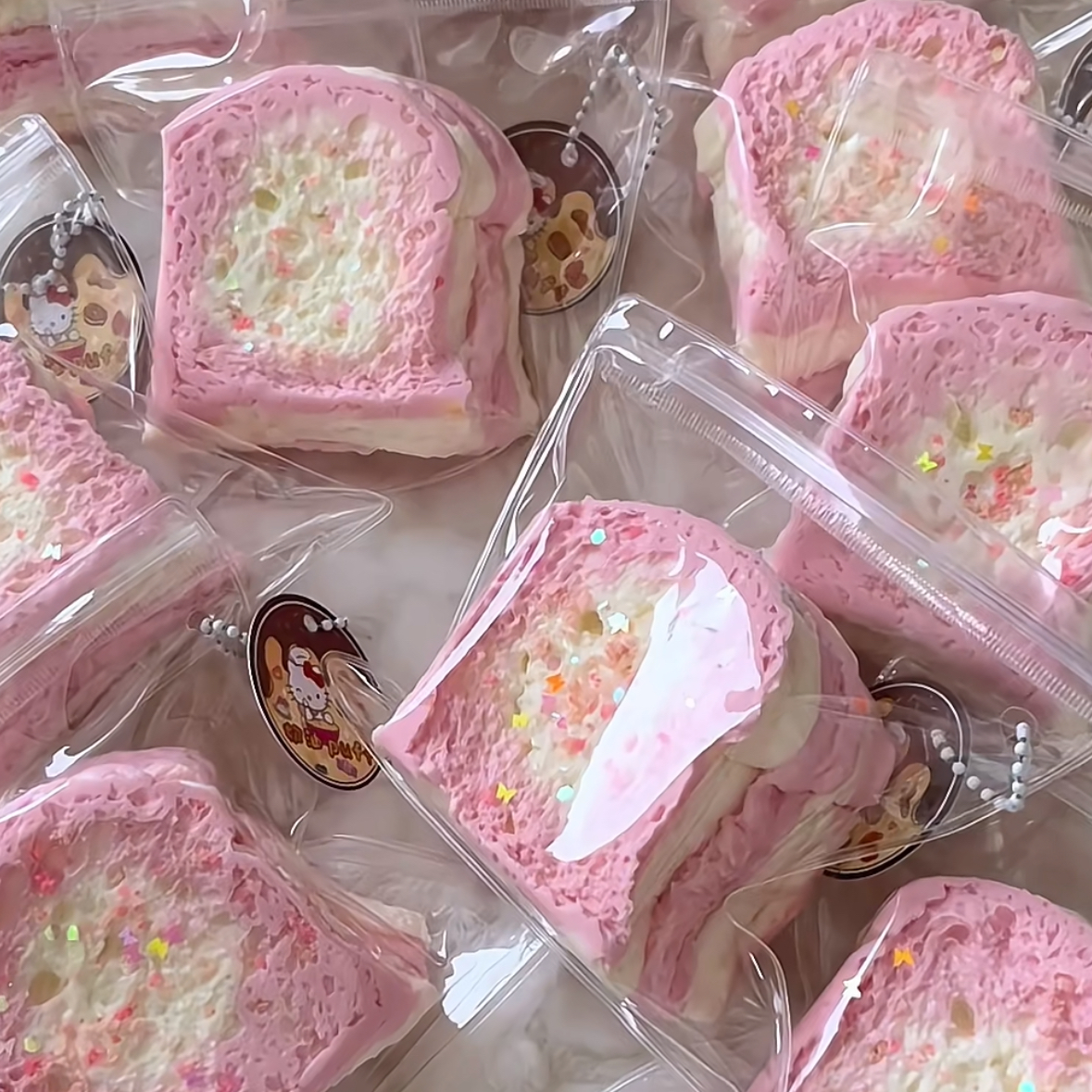 解压玩具硅胶捏捏食品级硅胶小红书同款自制捏捏三层小吐司可爱