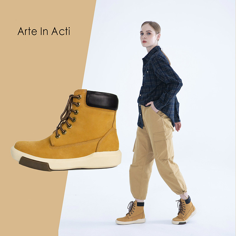 Arte In Acti 户外大黄靴防水炸街马丁靴女短靴