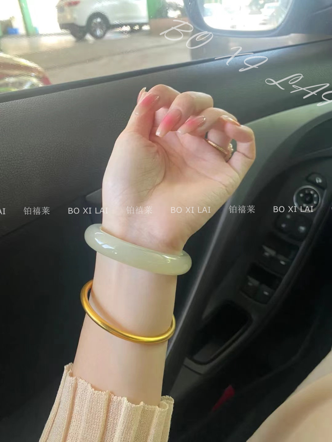 送女友礼物晴水玉镯子少女款天然手镯