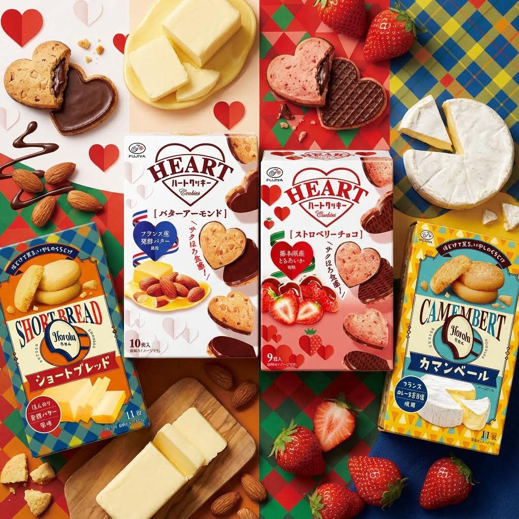 新品推荐日本进口不二家乡村妈妈饼干黄油味奶酪味零食代餐盒装