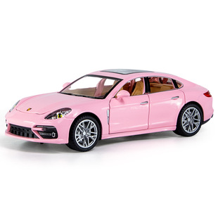 1：24帕拉梅拉合金车模带声光回力男孩玩具批发摆件收藏一件代发