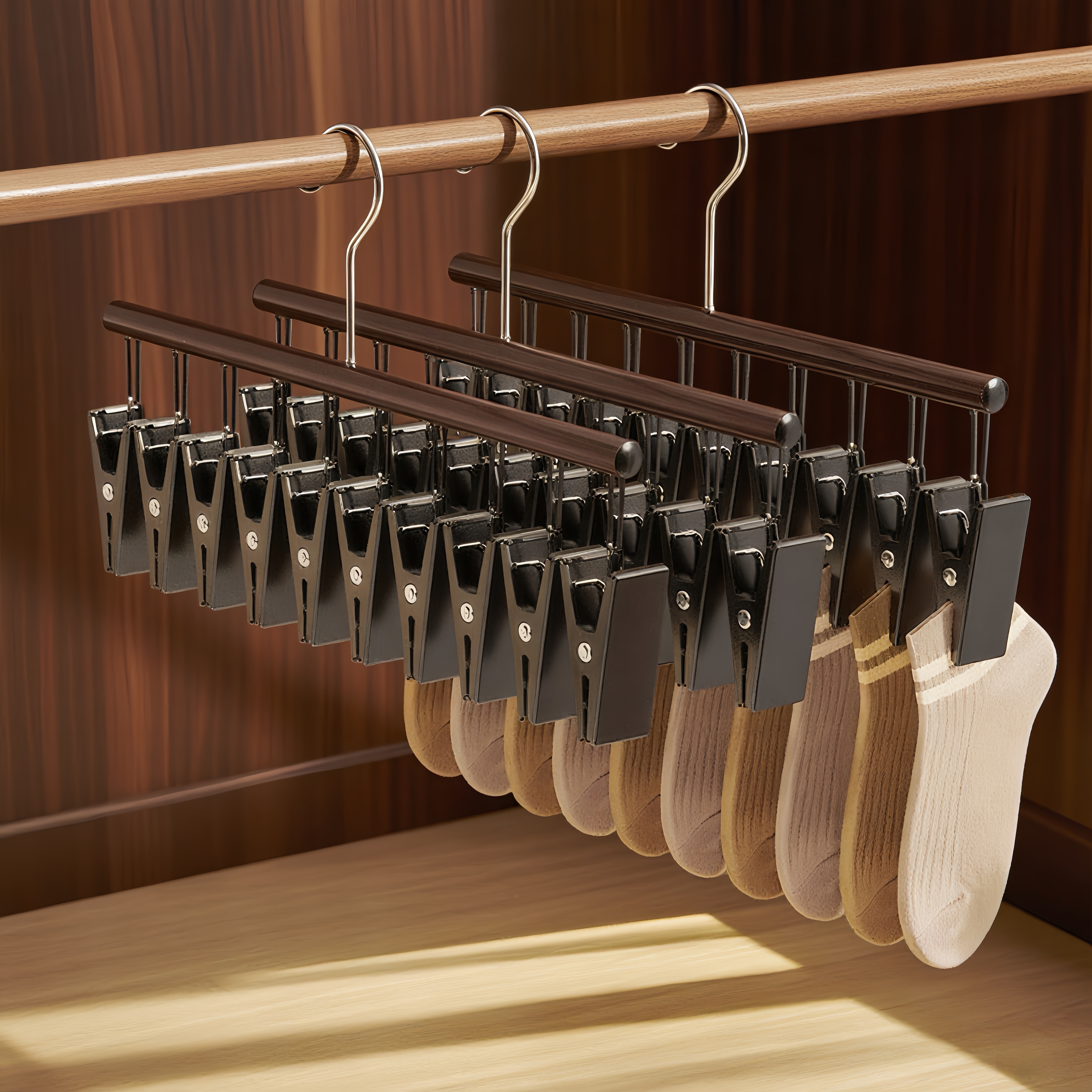 木质无毛刺【夹衣不留痕】晾晒架