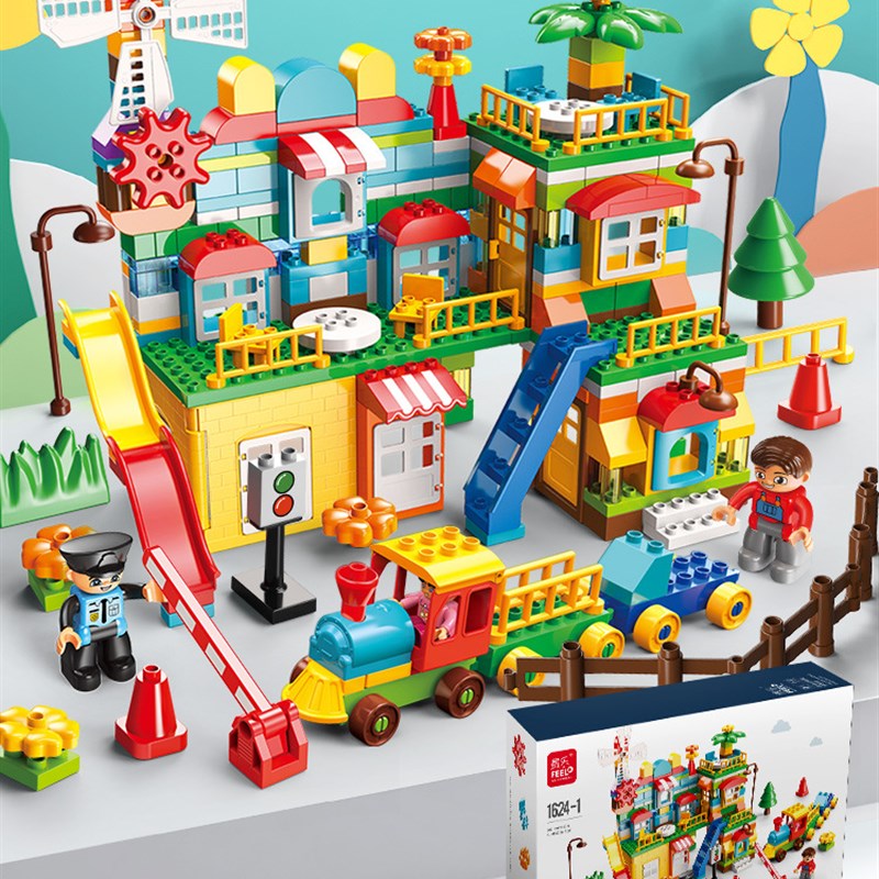 儿童积木桌实木多功能益智游戏桌幼儿玩具桌大小颗粒兼容乐高桌子