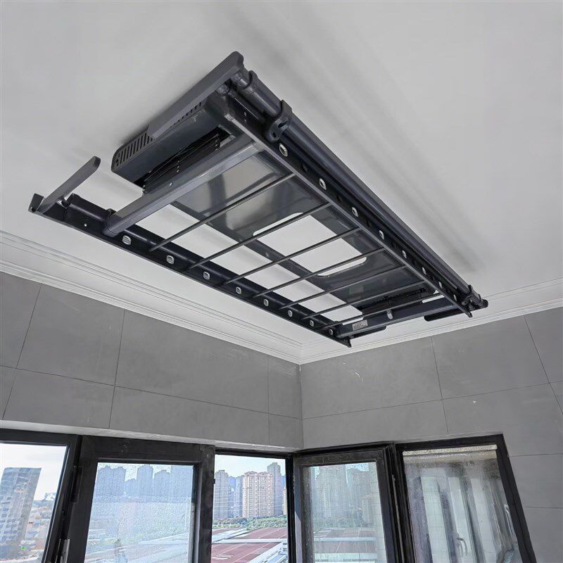 厂家直销电动升降晾衣架智能遥控升降家用阳台室内伸缩晾晒衣杆