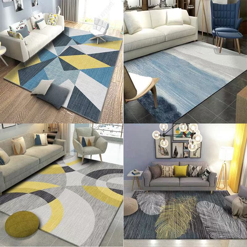 北欧地毯客厅茶几毯简约现代卧室床边满铺可爱家用美式轻奢入户门