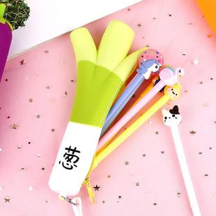 韩国创意可爱硅胶笔袋小学生水果蔬菜文具盒耐摔笔盒幼儿园软笔盒