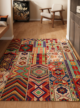 25年新款民族风入户门地垫大门口进门地毯耐脏免洗防滑蹭脚垫定制