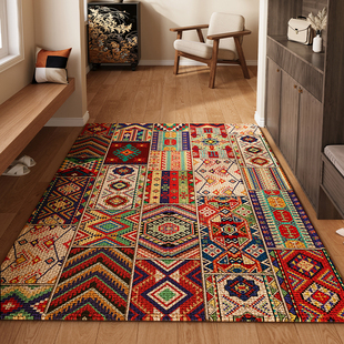 25年新款 民族风入户门地垫大门口进门地毯耐脏免洗防滑蹭脚垫定制