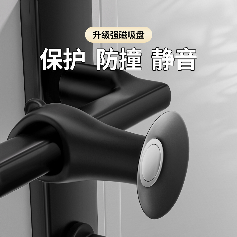 卫生间玻璃门门吸硅胶防撞垫门把手静音门挡浴室门碰门后吸门固定