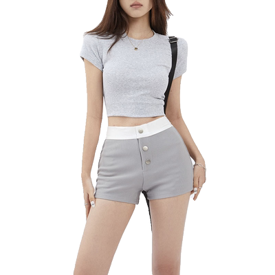 KRO包臀热裤五分高腰显瘦