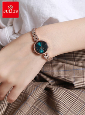 JULIUS聚利时女款手链条绿色轻奢小众高级感时尚气质精致新款1103