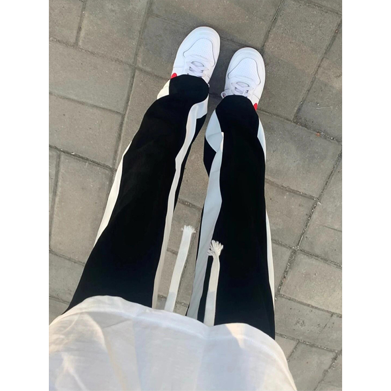 大码韩版ins松紧腰舒适显瘦长裤