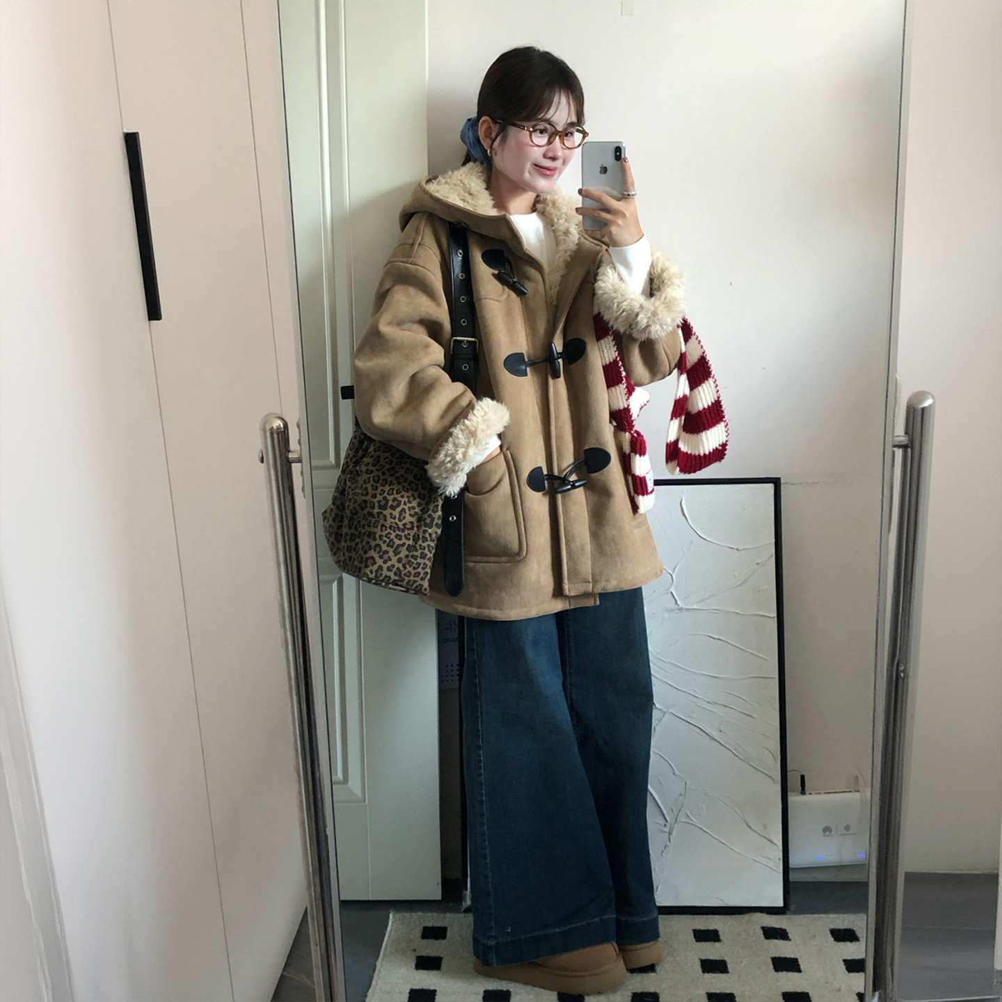 胖mm大码韩系慵懒风超好看棉服潮