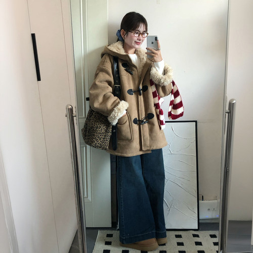 胖mm大码韩系慵懒风超好看棉服潮