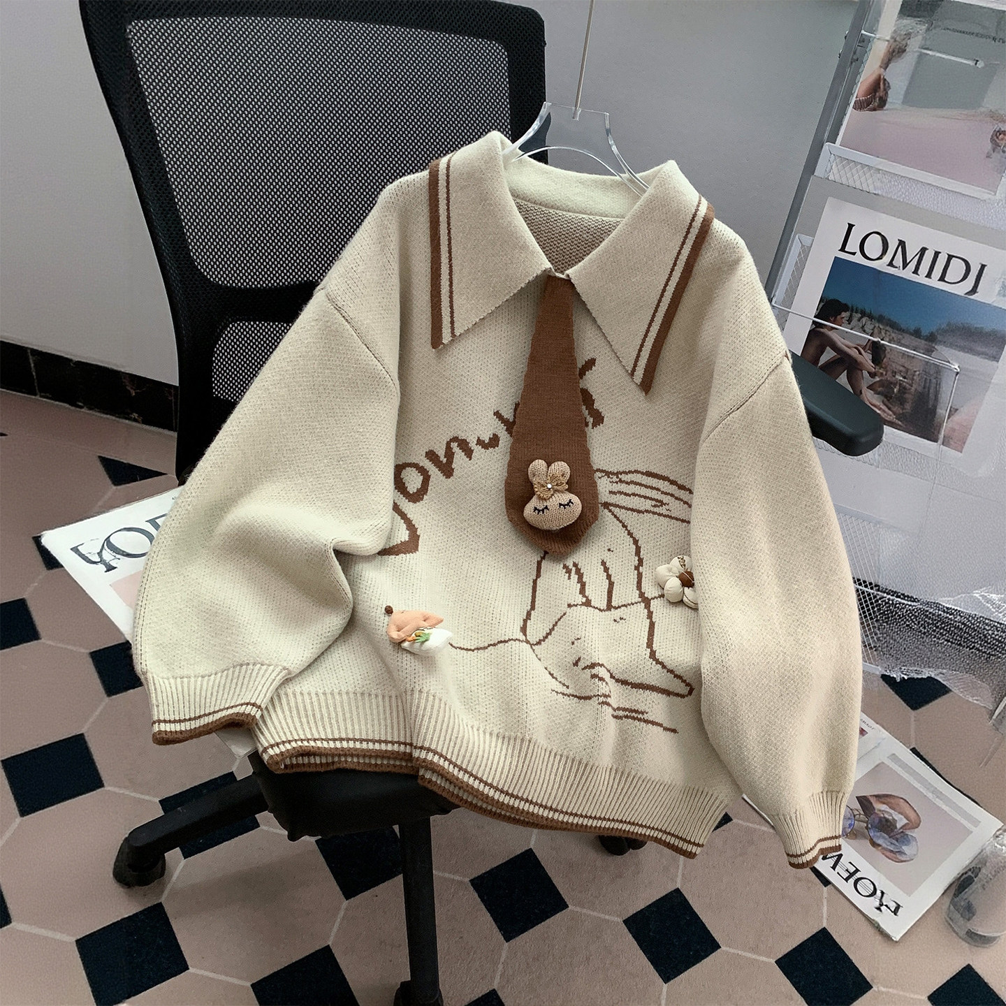 胖mm特大码女装可爱减龄甜美风学生针织上衣女2025独特超好看毛衣,女装/女士精品,大码内搭,淘宝优惠券,粉丝福利购,淘宝优惠卷