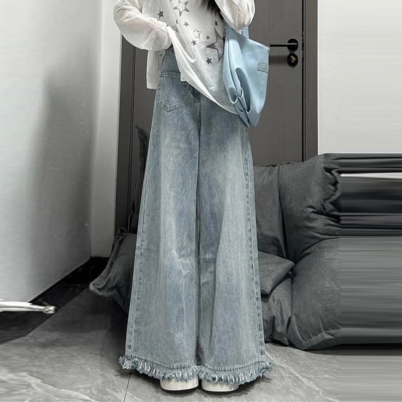 300斤大码休闲百搭宽松牛仔裤女