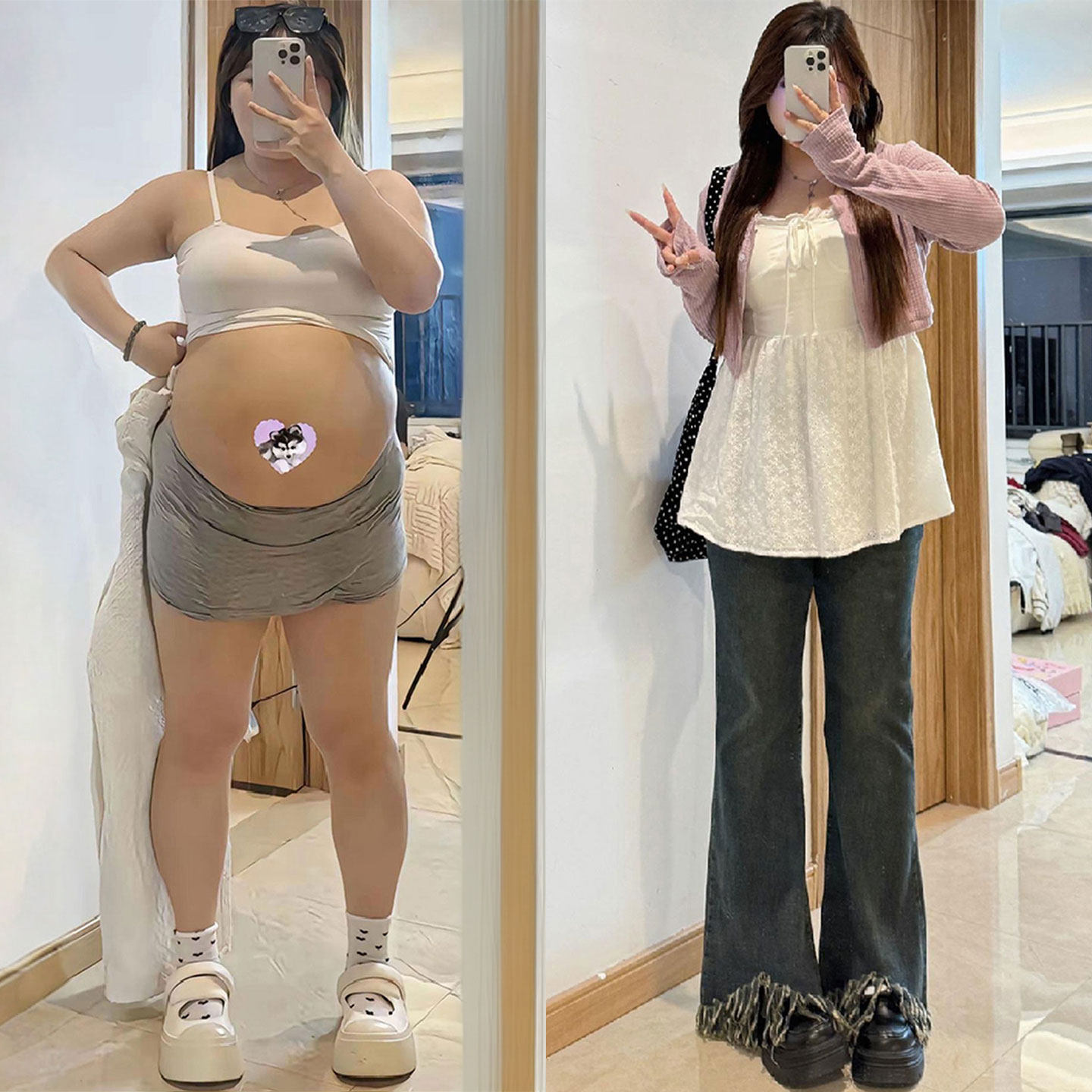 大码女装胖mm复古辣妹风弹力牛仔裤女2025新款高腰显瘦微喇长裤子,女装/女士精品,大码裤装,淘宝优惠券,粉丝福利购,淘宝优惠卷