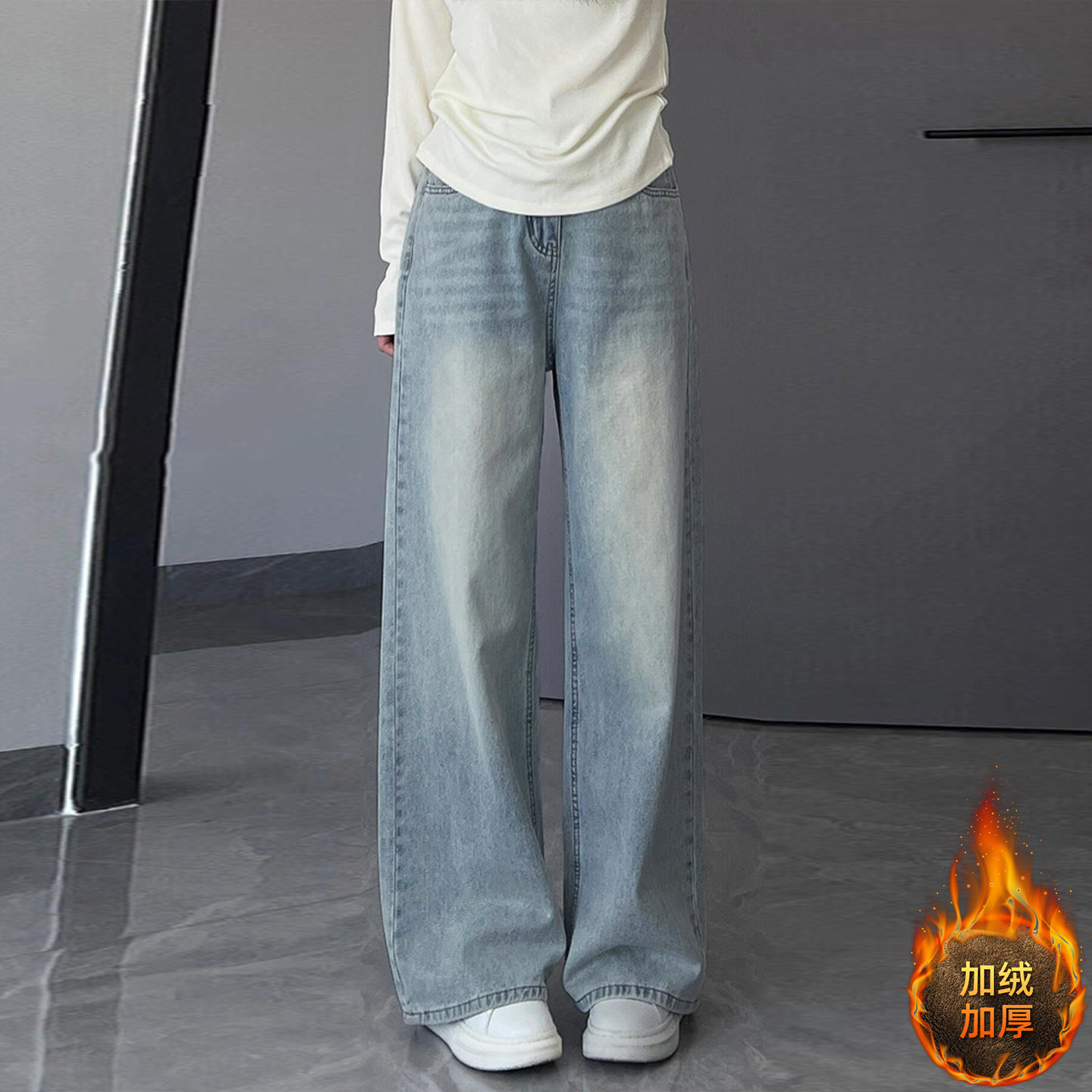 300斤特大码女装学生显瘦加绒牛仔裤女胖mm气质减龄加厚直筒裤子,女装/女士精品,大码裤装,淘宝优惠券,粉丝福利购,淘宝优惠卷