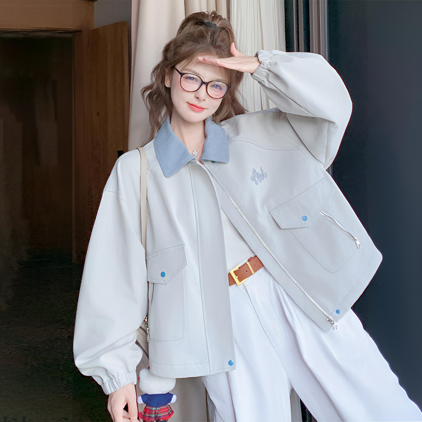 300斤大码女装小众设计感外套女