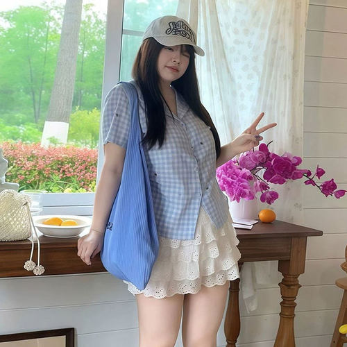 300斤胖mm特大码翻领收腰上衣女