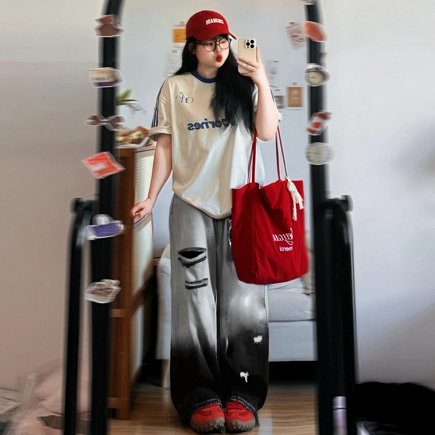 特大码女装设计感小众百搭裤子女