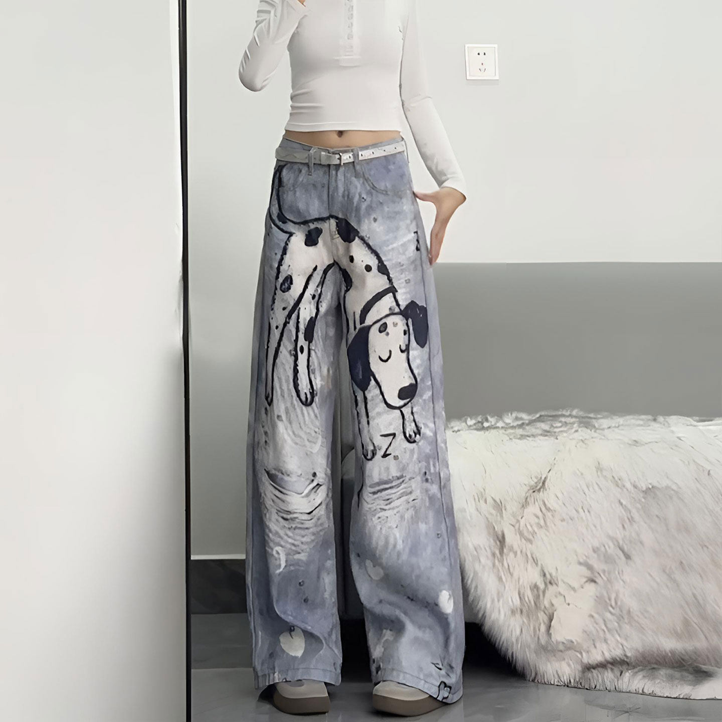 胖mm大码女装学生高腰显瘦牛仔裤女韩版复古辣妹小个子直筒长裤子,女装/女士精品,大码裤装,淘宝优惠券,粉丝福利购,淘宝优惠卷