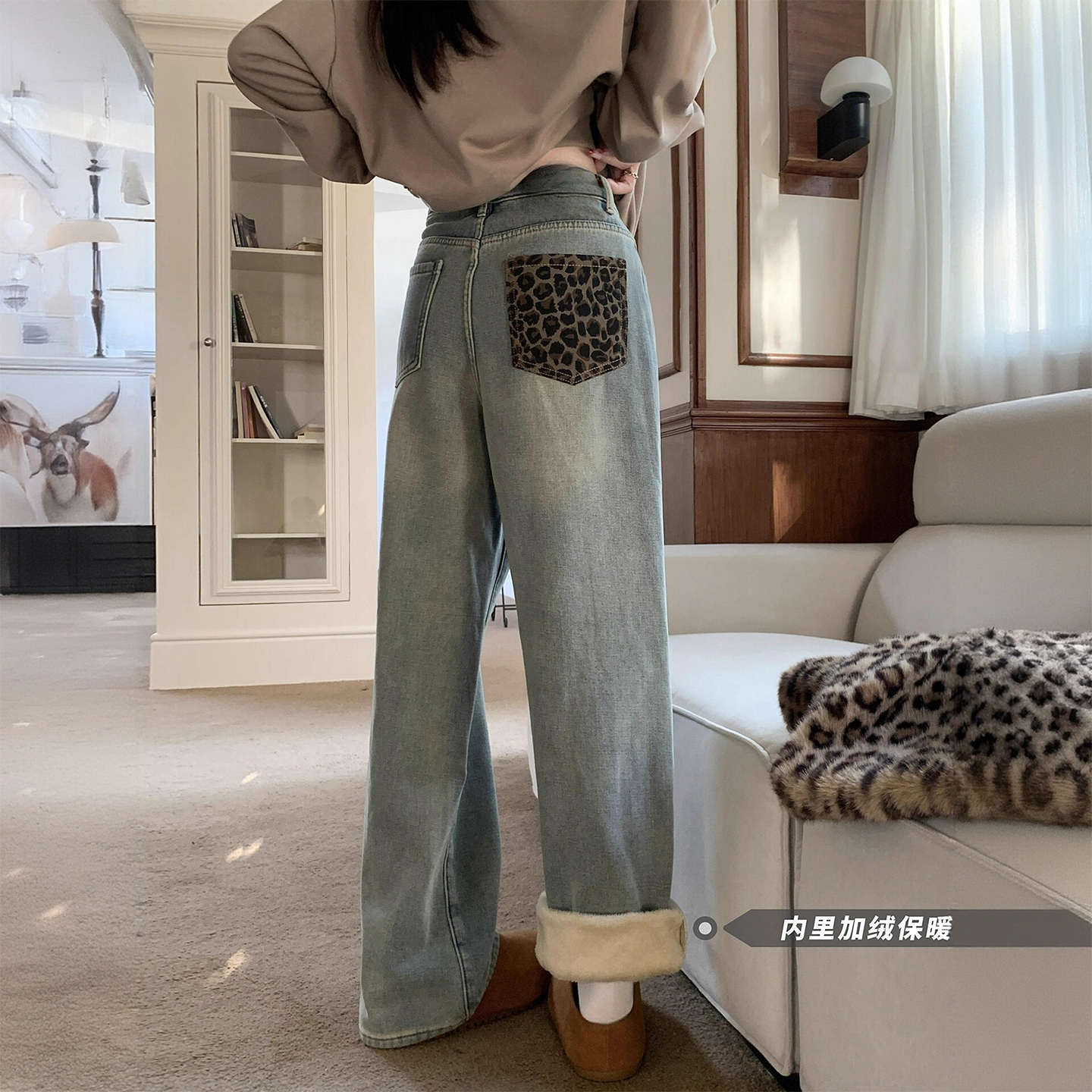 300斤特大码美式复古个性长裤子