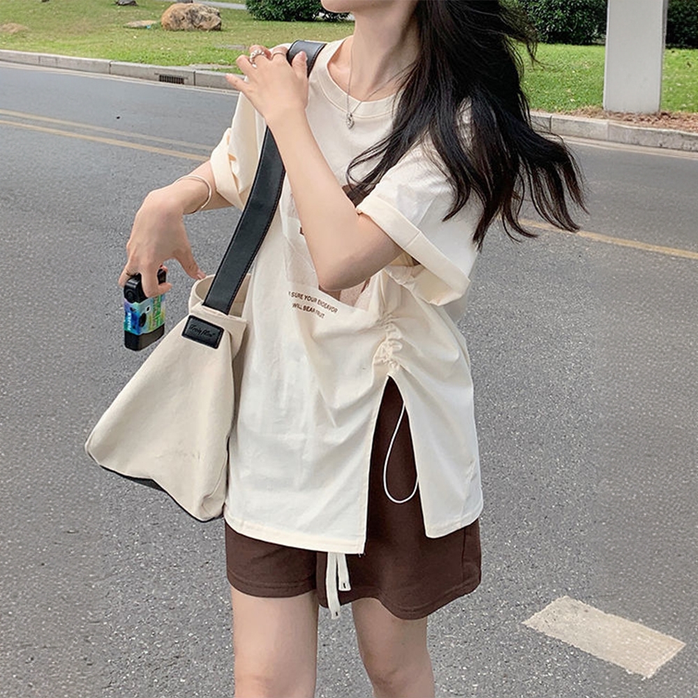 特大码女装设计感小众百搭t恤女