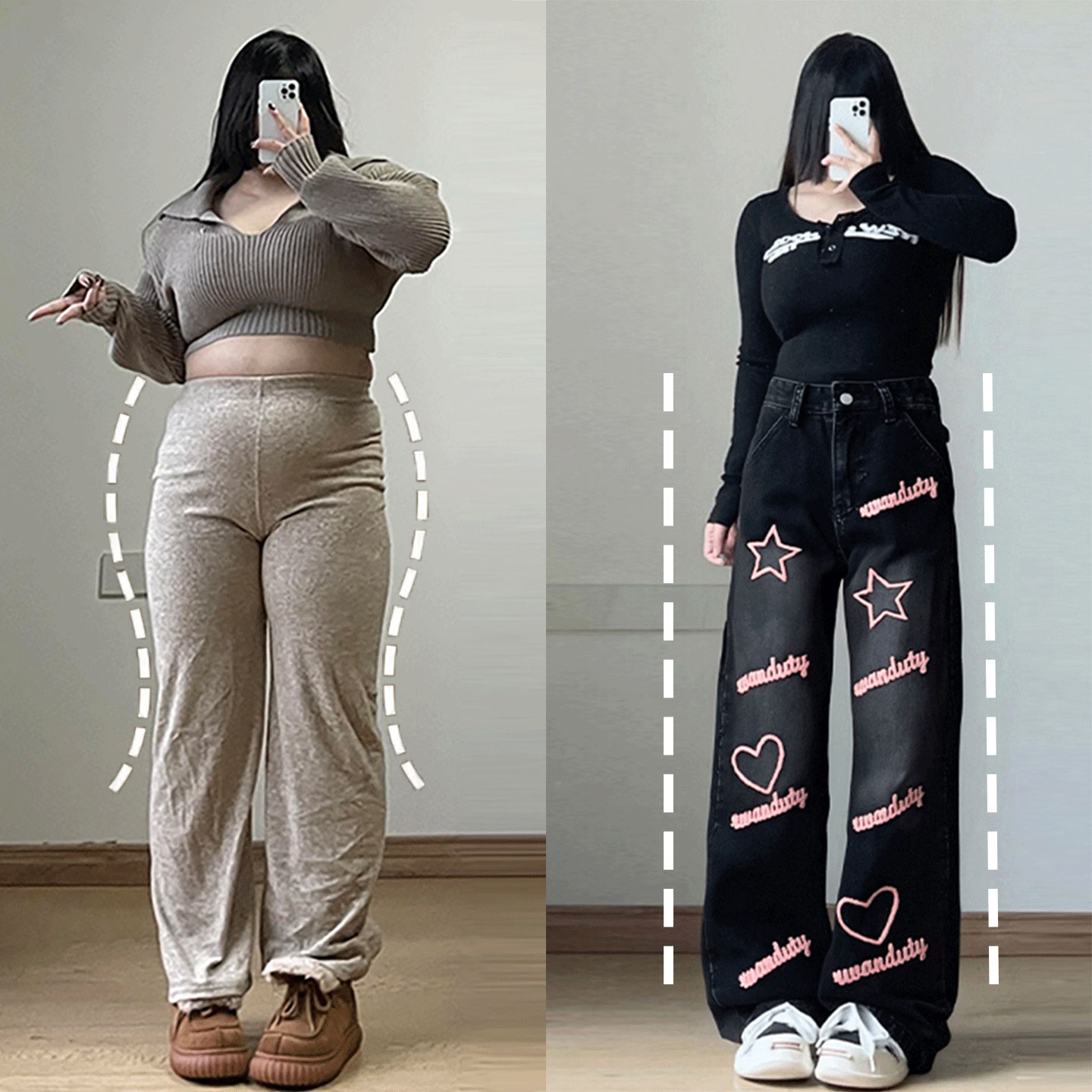 大码女装胖mm遮肉显瘦牛仔裤女裤