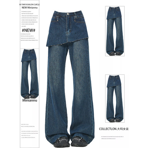 大码女装胖mm美式辣妹风小众长裤