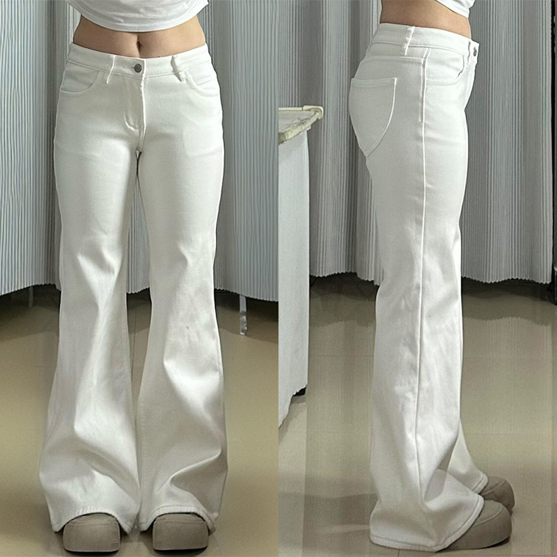 胖mm大码女装美式辣妹风喇叭裤女