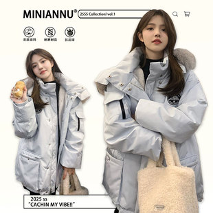 时尚 大码 休闲加厚保暖派克服女冬季 胖mm韩版 宽松显瘦棉服外套 女装