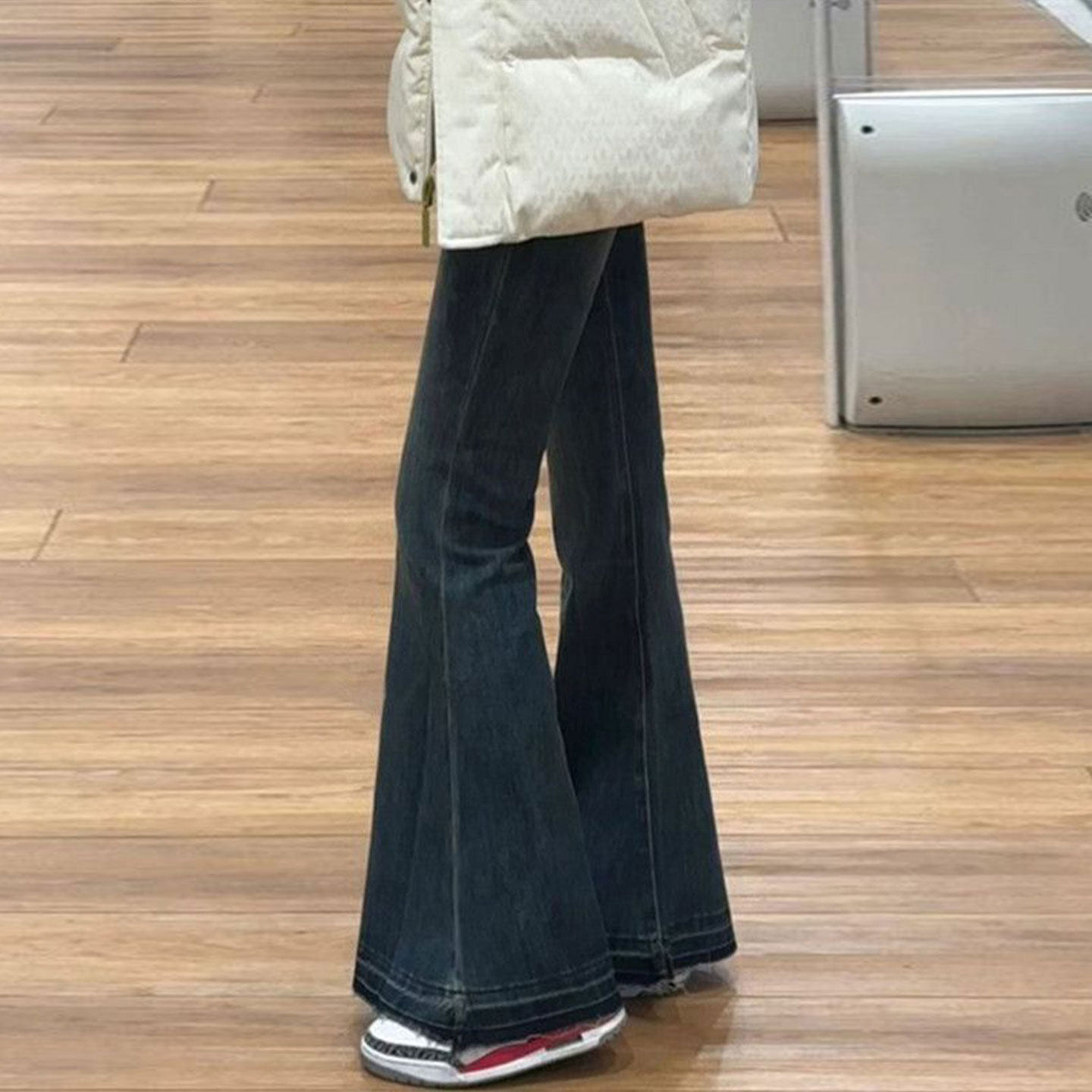 大码女装韩系穿搭复古蓝牛仔裤女胖mm小个子高腰显瘦弹力微喇裤子,女装/女士精品,大码裤装,淘宝优惠券,粉丝福利购,淘宝优惠卷