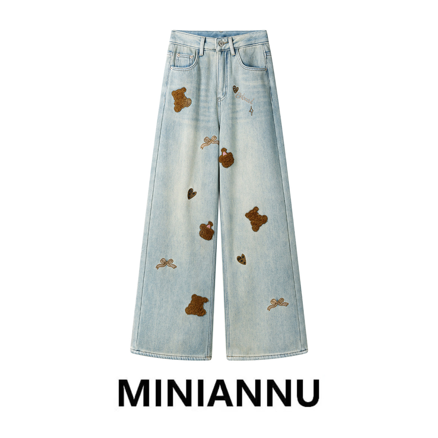 300斤特大码女装美式重工卡通刺绣牛仔裤女秋冬胖mm显瘦阔腿裤子,女装/女士精品,大码裤装,淘宝优惠券,粉丝福利购,淘宝优惠卷