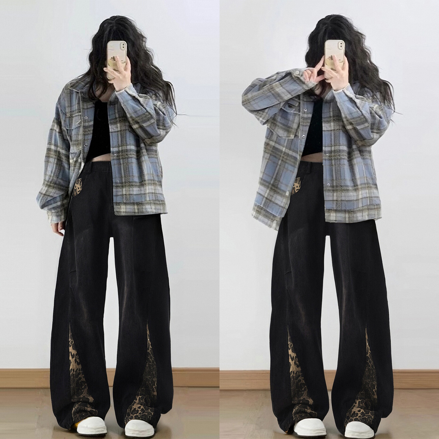 特大码美式复古高街vibe风裤子女