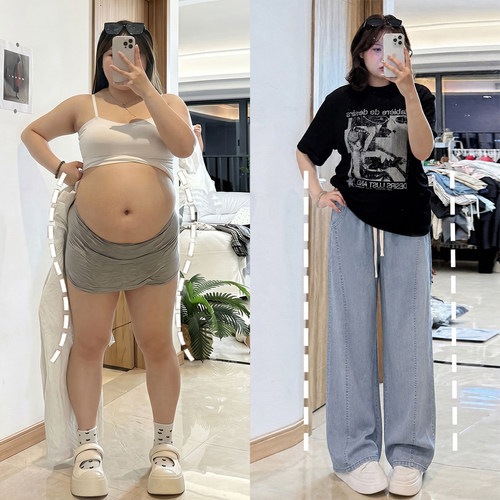 胖mm大码女装夏季超轻薄牛仔裤女
